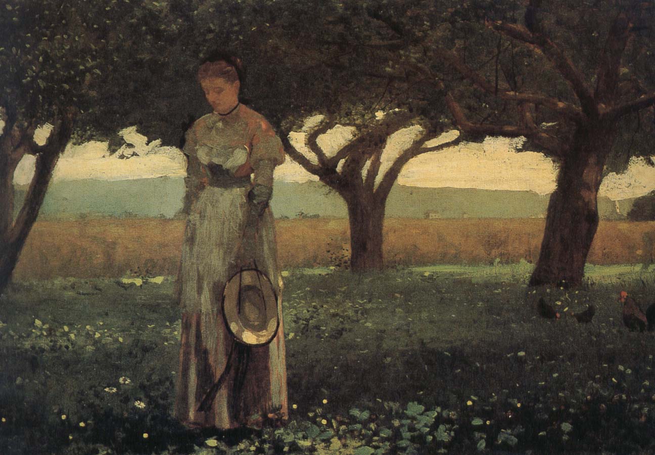 The girl in the orchard